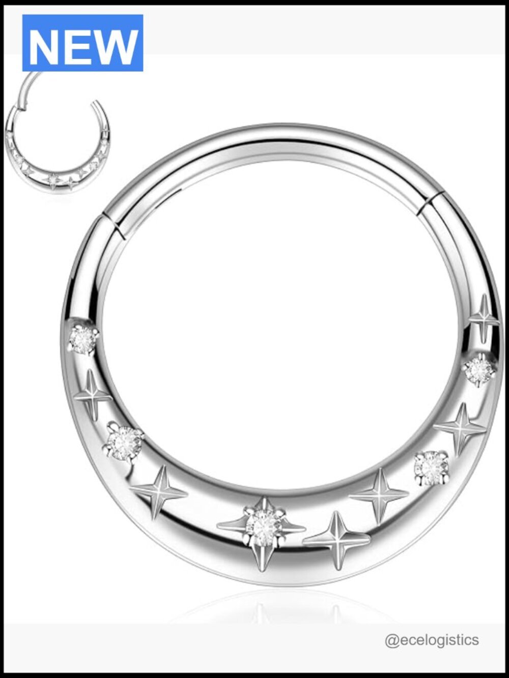 316L Surgical Steel Septum Ring Nose Hoop Hypoallergenic Daith Cartilage Conch